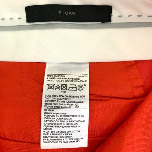 Banana Republic Red Sloan Fit Pants Size 6 - Picture 8 of 8
